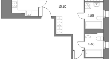 Студия, 85 м²