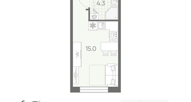 Студия, 21&nbsp;м²