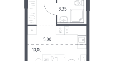 Студия, 22&nbsp;м²