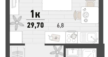 Студия, 29&nbsp;м²