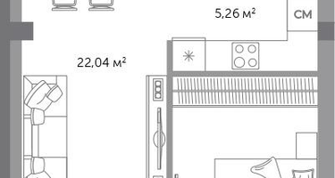 2-к. квартира, 55 м²