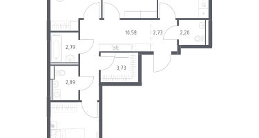 3-к. квартира, 77&nbsp;м²