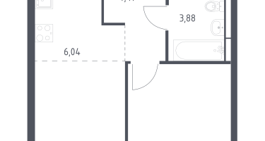 Студия, 34&nbsp;м²
