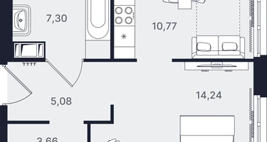 1-к. квартира, 41&nbsp;м²