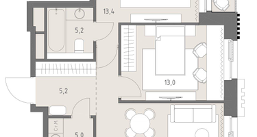 3-к. квартира, 61&nbsp;м²