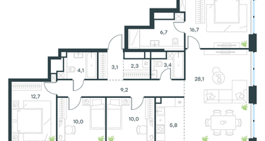 5-к. квартира, 112&nbsp;м²