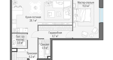 3-к. квартира, 63&nbsp;м²