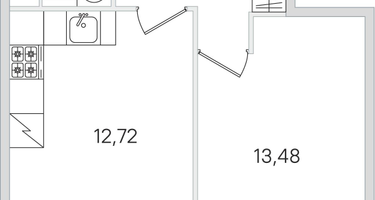 1-к. квартира, 37 м²
