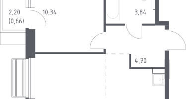 Студия, 35&nbsp;м²