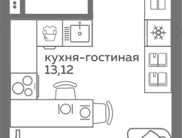 Студия, 20&nbsp;м²