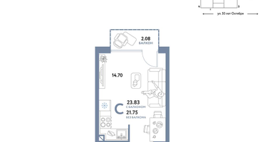 Студия, 24&nbsp;м²