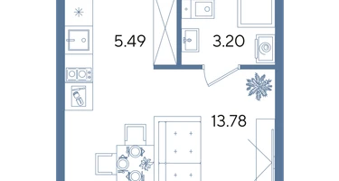 Студия, 28&nbsp;м²