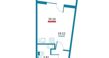 Студия, 29&nbsp;м²