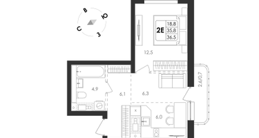 4-к. квартира, 68 м²
