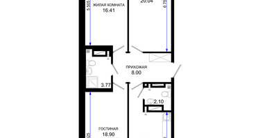 3-к. квартира, 86&nbsp;м²