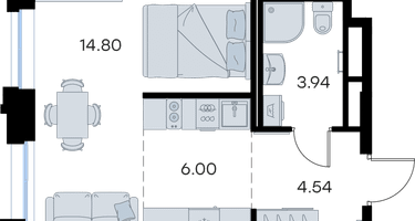 Студия, 29 м²