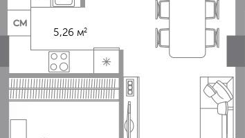 2-к. квартира, 56&nbsp;м²