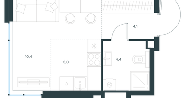 Студия, 23&nbsp;м²