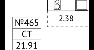 Студия, 21&nbsp;м²