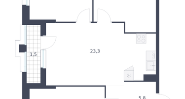 3-к. квартира, 78 м²