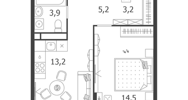 1-к. квартира, 40&nbsp;м²