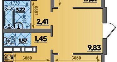 3-к. квартира, 83&nbsp;м²