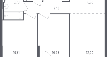 Студия, 52&nbsp;м²