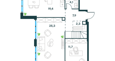 4-к. квартира, 116&nbsp;м²