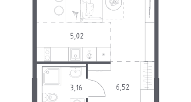 Студия, 28&nbsp;м²