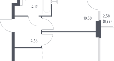 1-к. квартира, 35&nbsp;м²