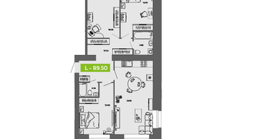 Студия, 89&nbsp;м²