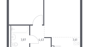 Студия, 37&nbsp;м²