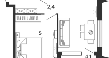1-к. квартира, 47&nbsp;м²