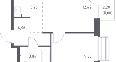 Студия, 35&nbsp;м²