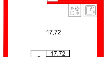 Студия, 26 м²