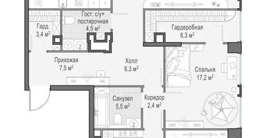 4-к. квартира, 138&nbsp;м²