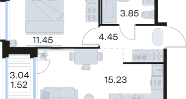 1-к. квартира, 36&nbsp;м²