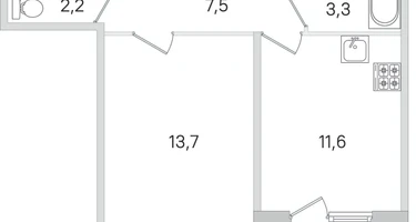 1-к. квартира, 40&nbsp;м²