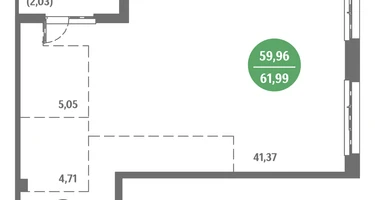 3-к. квартира, 61&nbsp;м²