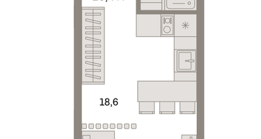 Студия, 26&nbsp;м²