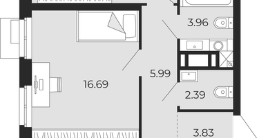 2-к. квартира, 74 м²