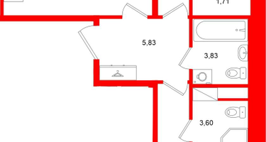 2-к. квартира, 58 м²