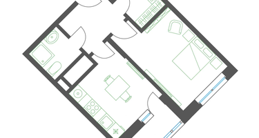 1-к. квартира, 35&nbsp;м²