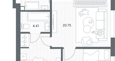 2-к. квартира, 65&nbsp;м²