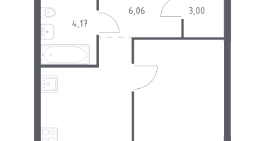 1-к. квартира, 40&nbsp;м²