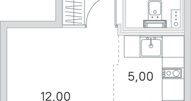 Студия, 25&nbsp;м²