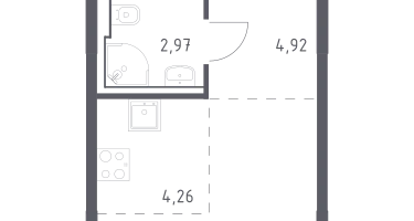 Студия, 22&nbsp;м²