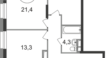 2-к. квартира, 68&nbsp;м²