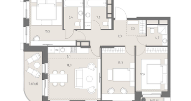 4-к. квартира, 100&nbsp;м²