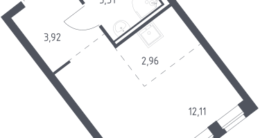 Студия, 22&nbsp;м²